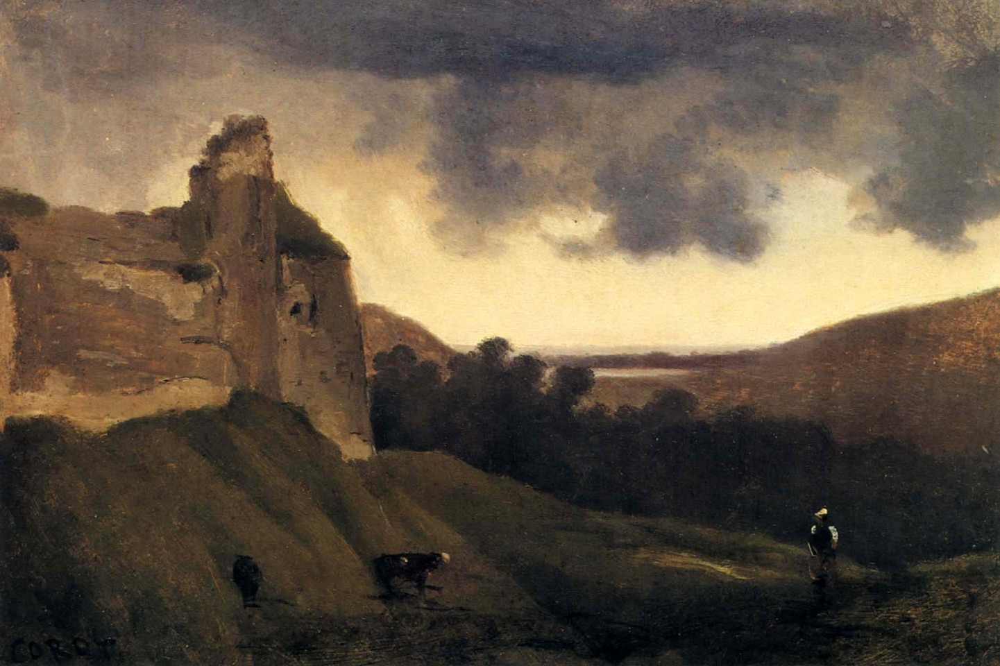 Jean Baptiste Camille Corot, Argues-Ruines du Chateau, 1828-30
Oil on canvas, 8 1/4 x 12 1/4 in. (21 x 31.1 cm)
COR-005-PA
Appraisal Value: $0.00
User2: $0.00
User3: $0.00