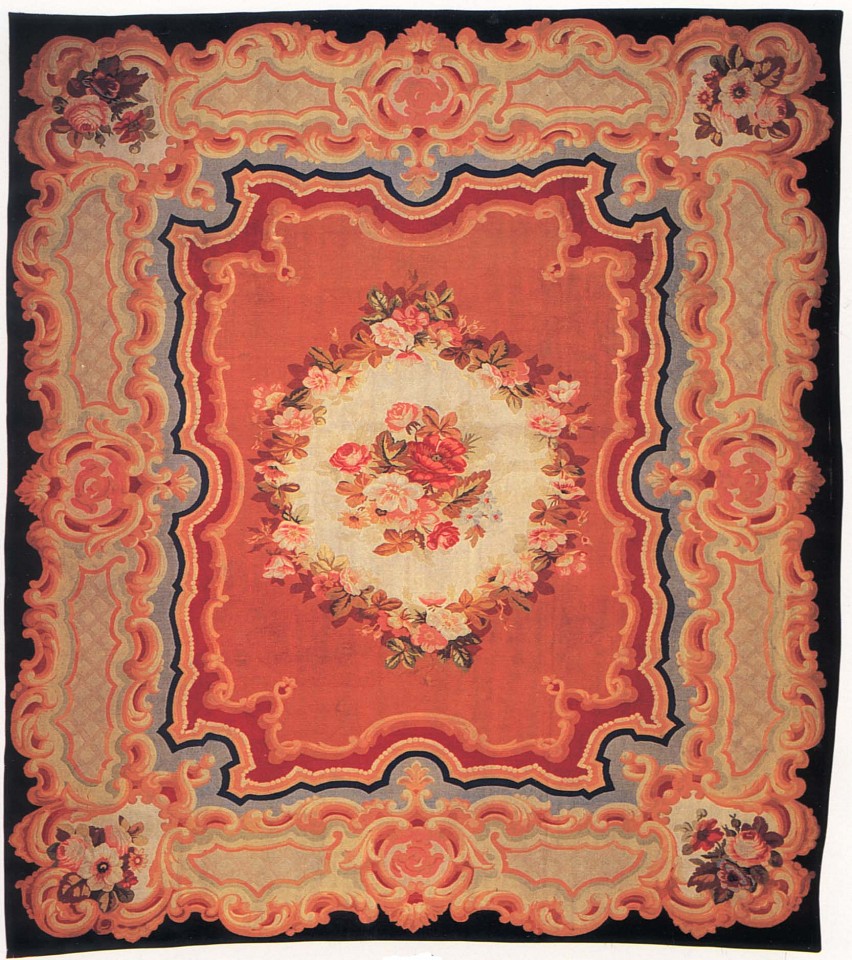 19th Century FRENCH ,   Aubusson Carpet, France  ,  ca. 1875-1900  
  Wool ,  125 1/4 x 144 1/8 in. (318 x 366 cm)  
  FRE-007  
   Location : 10% discount