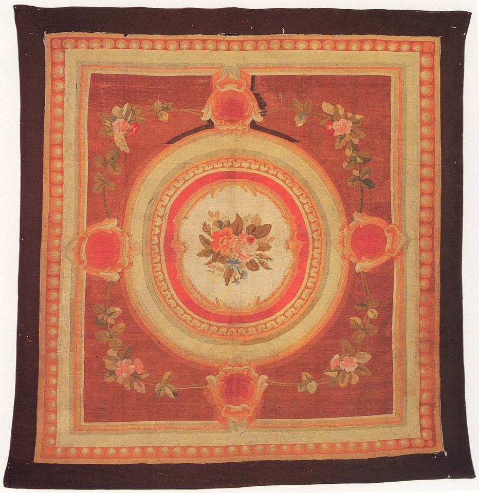 19th Century FRENCH ,   Aubusson Rug, France  ,  ca. 1875-1900  
  Wool ,  96 1/8 x 103 7/8 in. (244 x 264 cm)  
  FRE-006  
   Location : 15% discount